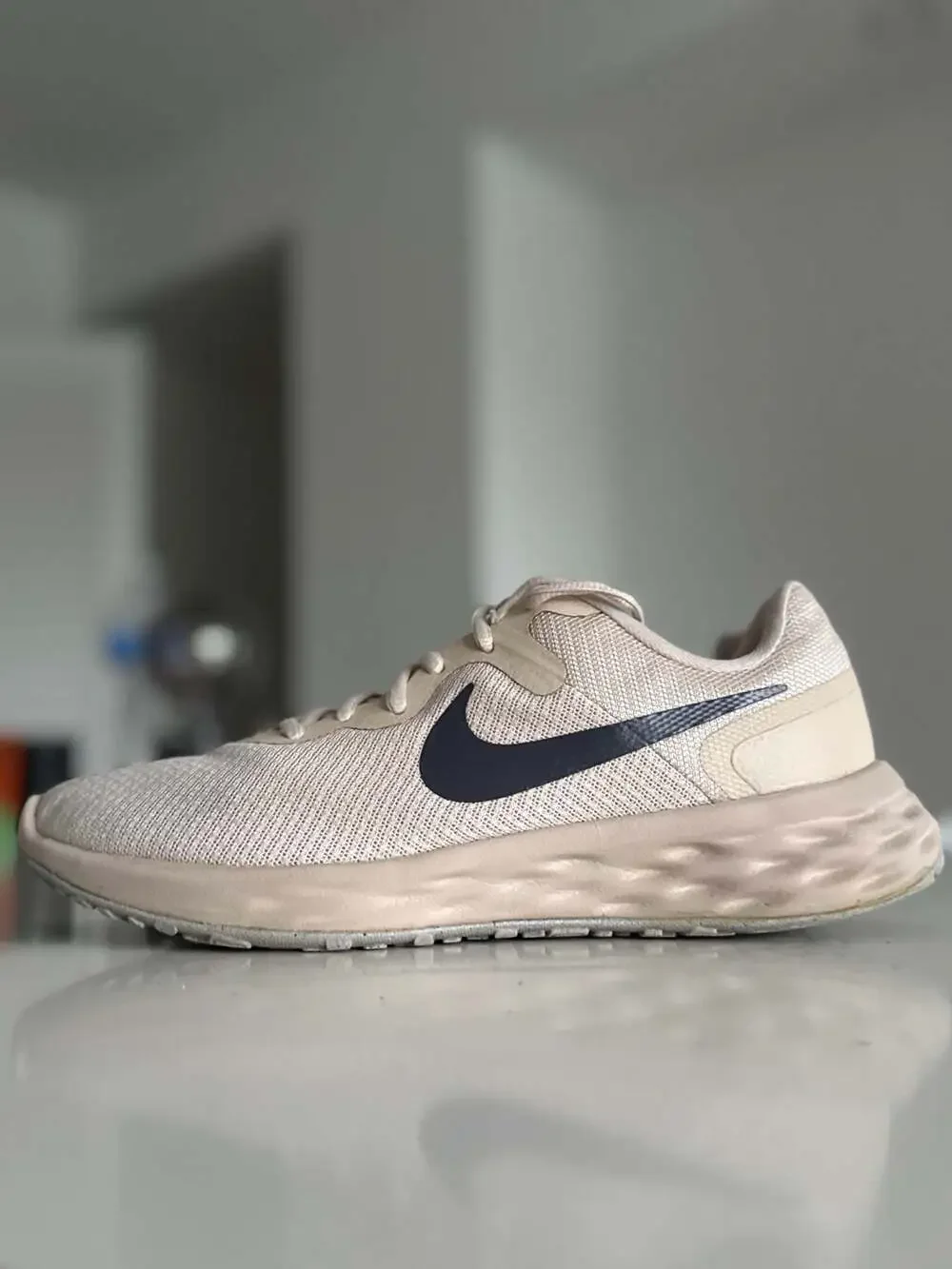 Nike Revolution 6 Next Nature Running Shoes - Oatmeal/Gridiron (DC3728-101)